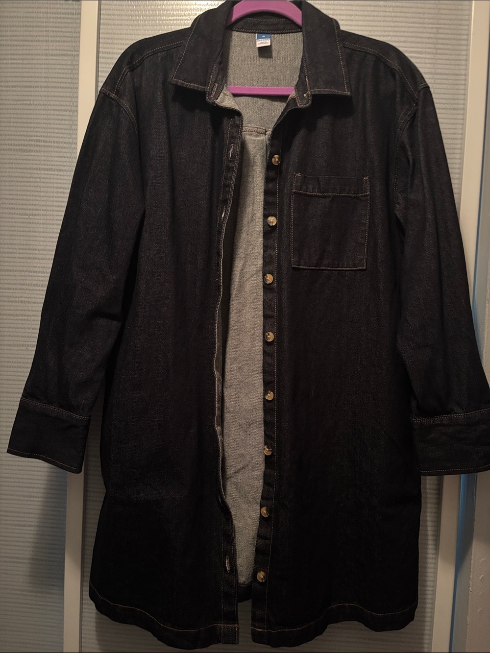 Nearly New Old Navy long denim shirt jacket